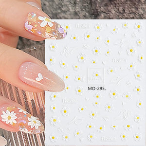 3D Nail Art Stickers Orange Strawberry Cherry Bee Patterns Nail Sticker No Brand 