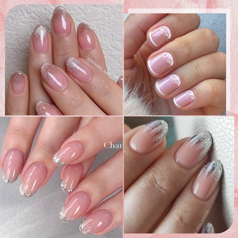 20 Tips Semi-Cured Gel Nail Strips N041-N060 Nail Sticker Harunouta 