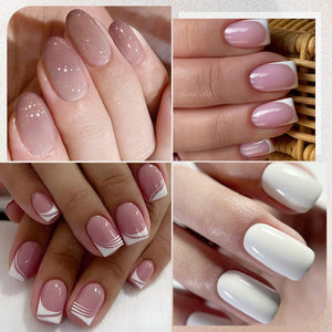 20 Tips Semi-Cured Gel Nail Strips N041-N060 Nail Sticker Harunouta 