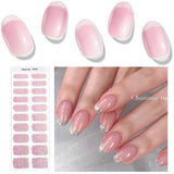20 Tips Semi-Cured Gel Nail Strips N041-N060 Nail Sticker Harunouta N041 