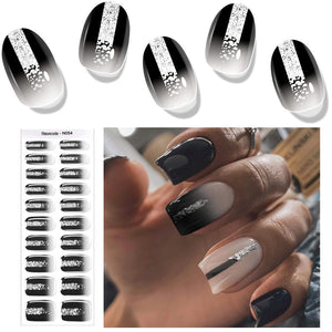 20 Tips Semi-Cured Gel Nail Strips N041-N060 Nail Sticker Harunouta N054 