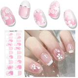 20 Tips Semi-Cured Gel Nail Strips N041-N060 Nail Sticker Harunouta N057 