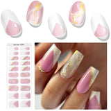 20 Tips Semi-Cured Gel Nail Strips N041-N060 Nail Sticker Harunouta N058 