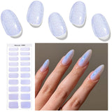 20 Tips Semi-Cured Gel Nail Strips N041-N060 Nail Sticker Harunouta N060 
