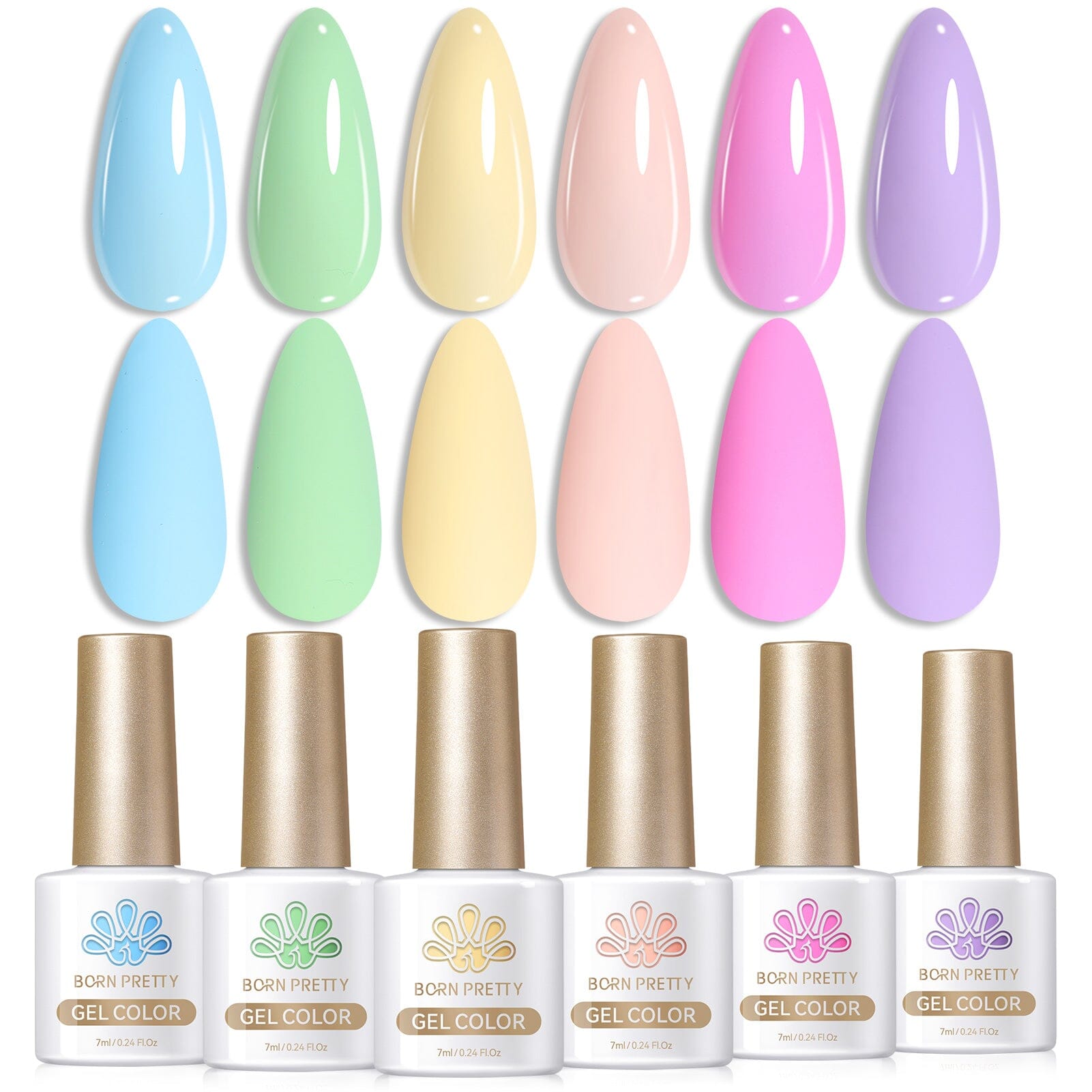 6 Colors Sweet Bloom Color Gel Polish Set 7ml Gel Nail Polish BORN PRETTY 