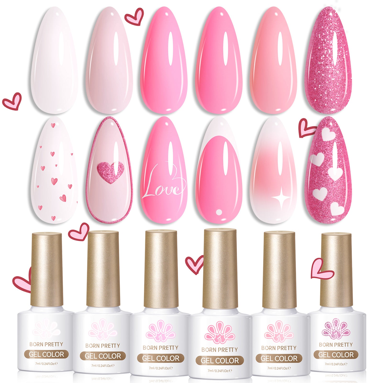 6 Colors Gel Polish S17 Pink Baby 7ml