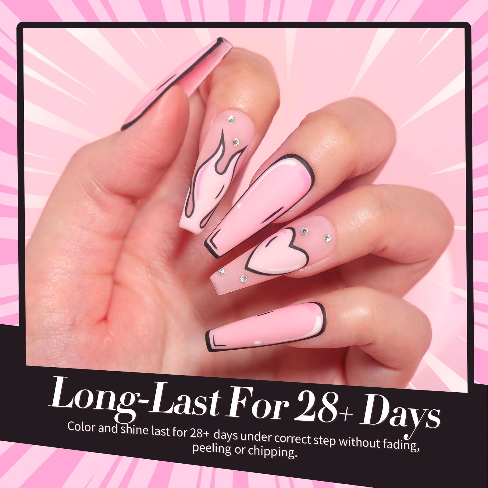 6 Colors Gel Polish Set S17 Pink Baby 7ml Gel Nail Polish BORN PRETTY 