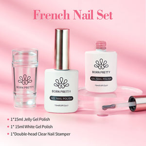 3pcs French Nails Kit #03 Gel Nail Polish BORN PRETTY 