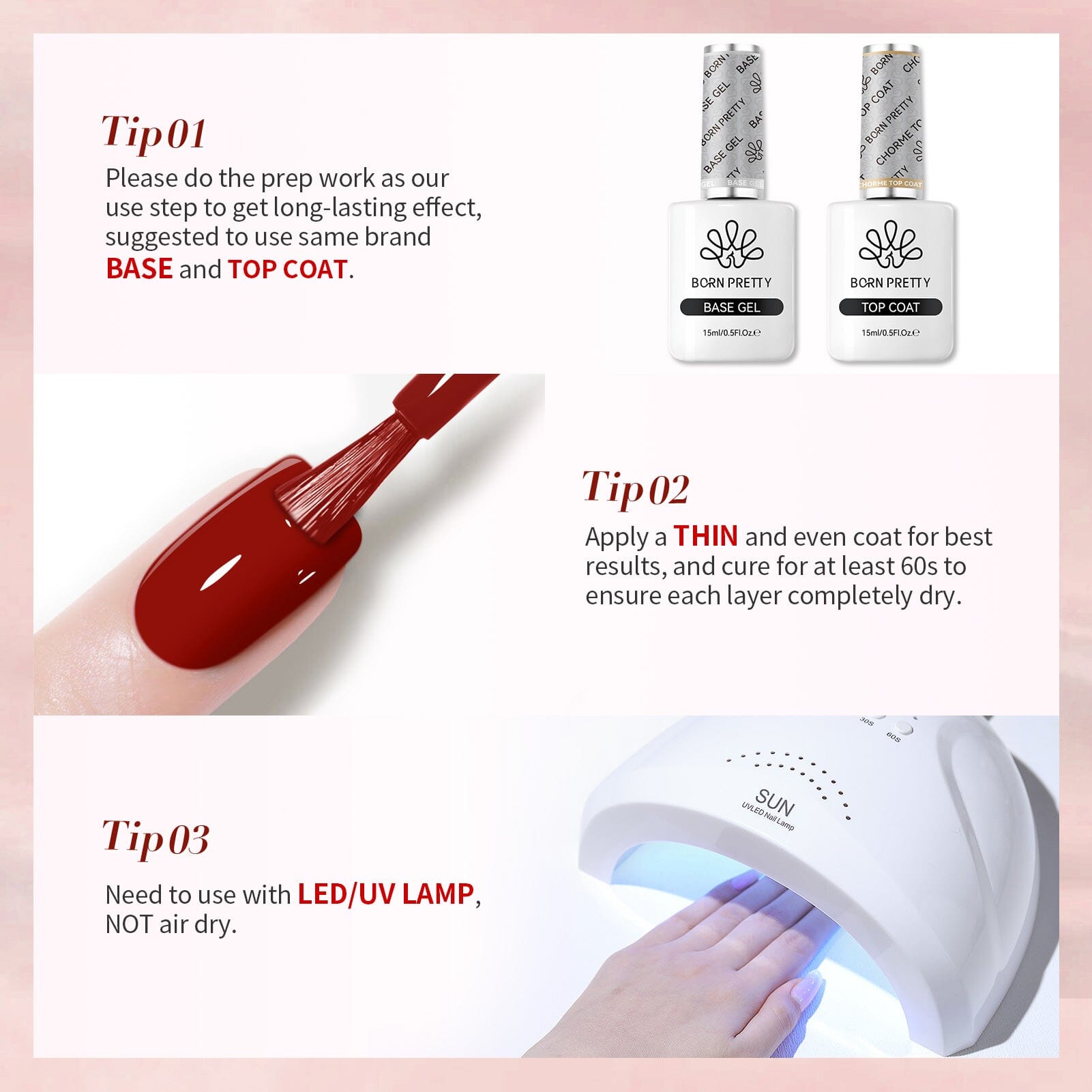 Hema-Free Red Color Gel Polish #39 15ml Gel Nail Polish BORN PRETTY 