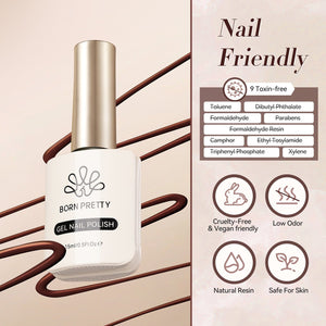 Hema-Free Brown Color Gel Polish #46 15ml Gel Nail Polish BORN PRETTY 