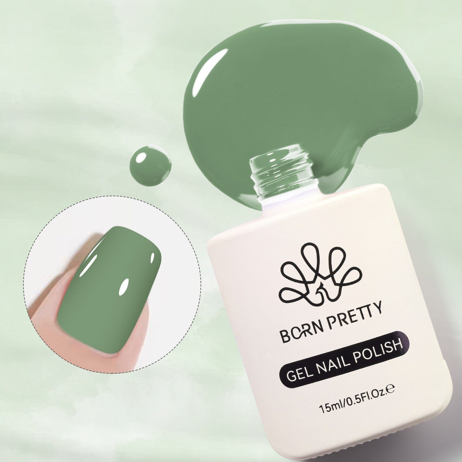 Oliver Green Hema-Free Color Gel Polish #30 15ml Gel Nail Polish BORN PRETTY 