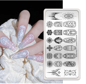 CHURCH WINDOW-N10 Nail Stamping Plate Stamping Nail BORN PRETTY 