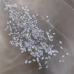 50pcs White Rhombus Rhinestones #01