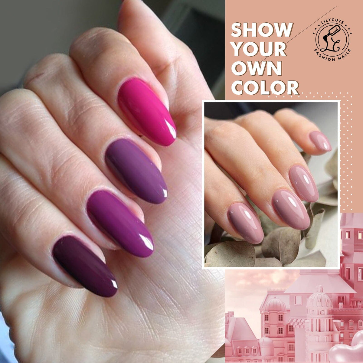 32 Colors Gel with 4pcs Base Top Coat Set #02 7ml
