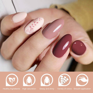 32 Colors Gel with 4pcs Base Top Coat Set #02 7ml