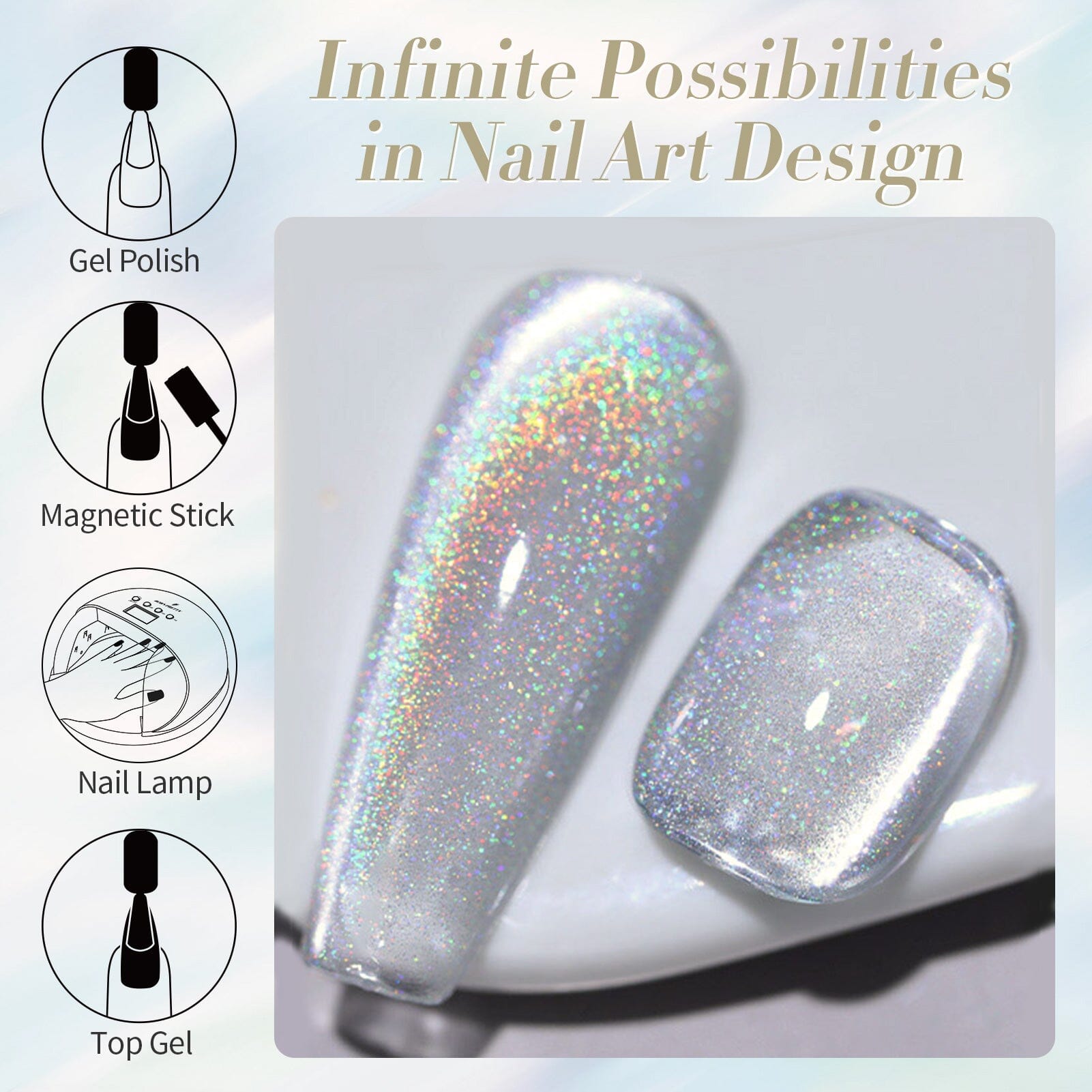 Cat Magnetic Gel MY85 Morning Light 15ml Gel Nail Polish BORN PRETTY 