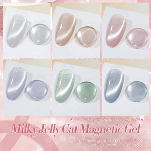6 Colors Milky Jelly Cat Magnetic Gel Polish Set 7ml Gel Nail Polish BORN PRETTY 