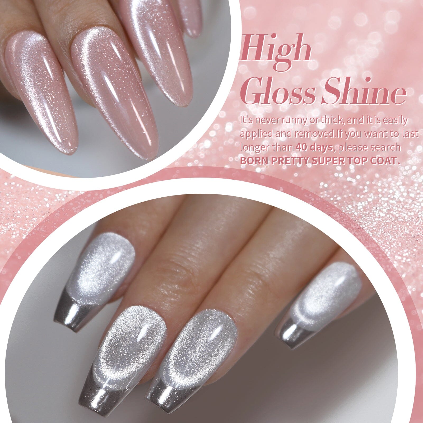 6 Colors Milky Jelly Cat Magnetic Gel Polish Set 7ml Gel Nail Polish BORN PRETTY 