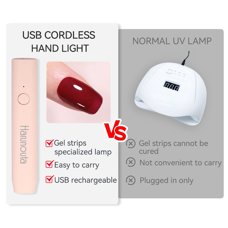 3W Type-C USB Cordless Hand Light Nail Dryer Tools & Accessories Harunouta 