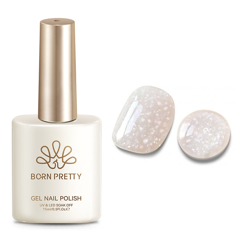 Nude Snow Glitter Jelly Gel Polish 15ml