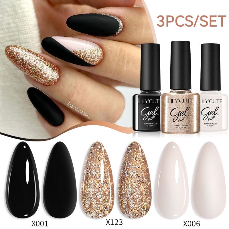 3pcs 7ml Color Gel Polish Set Gel Nail Polish LILYCUTE 14 
