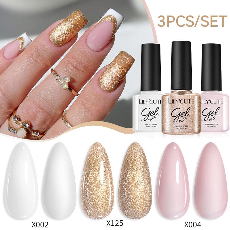 3pcs 7ml Color Gel Polish Set Gel Nail Polish LILYCUTE 02 