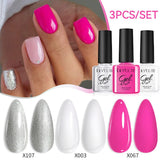 3pcs 7ml Color Gel Polish Set Gel Nail Polish LILYCUTE 23 