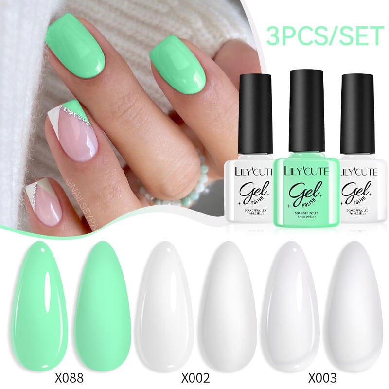 3pcs 7ml Color Gel Polish Set Gel Nail Polish LILYCUTE 24 