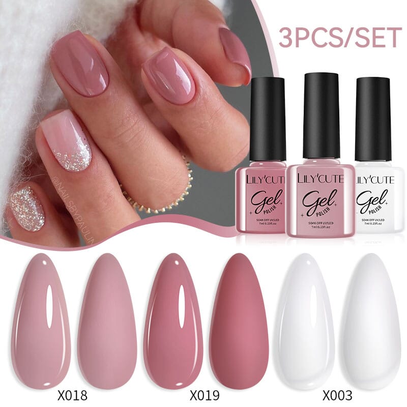 3pcs 7ml Color Gel Polish Set Gel Nail Polish LILYCUTE 29 
