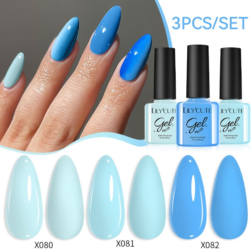 3pcs 7ml Color Gel Polish Set Gel Nail Polish LILYCUTE 08 