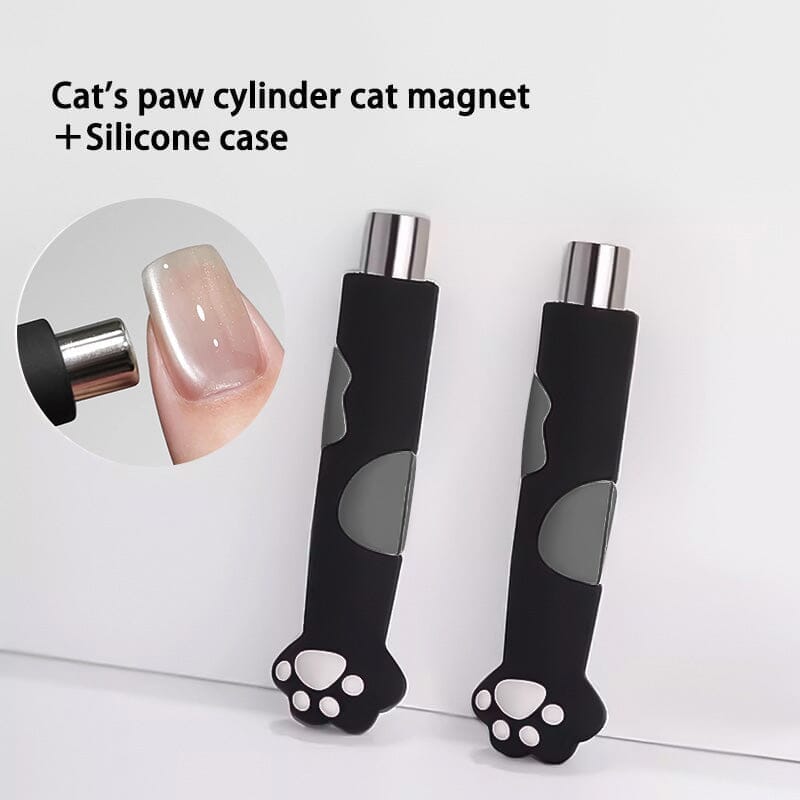 Cylindrical Magnetic Stick Cute Cat Paw Handle Black Tools & Accessories No Brand 