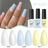 3pcs 7ml Color Gel Polish Set Gel Nail Polish LILYCUTE 43 