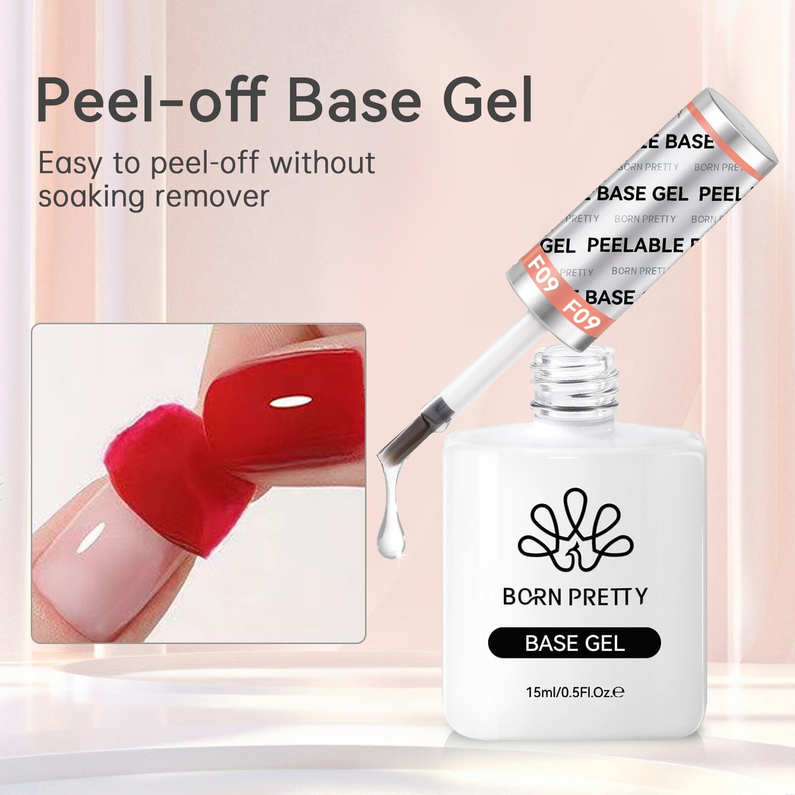 Peelable Base Gel 15ml Gel Nail Polish BORN PRETTY 
