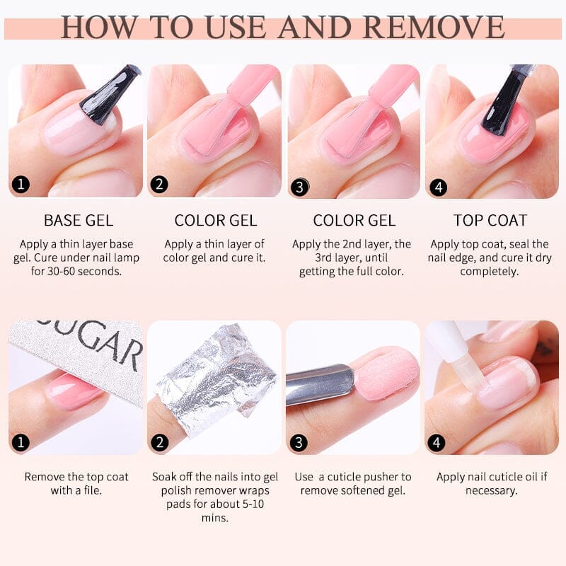 2pcs Color Gel Set 15ml Gel Nail Polish UR SUGAR 