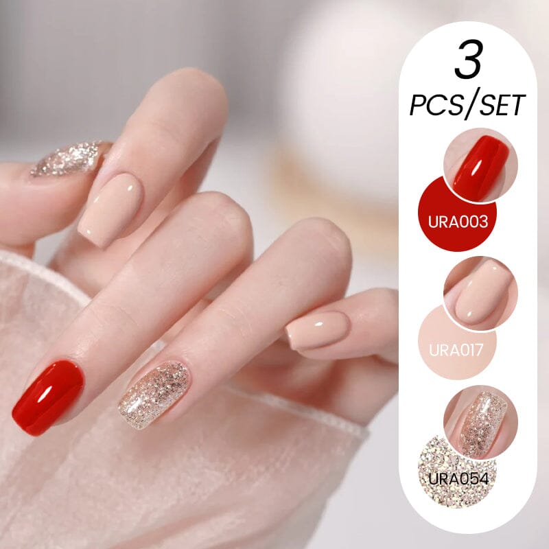 3pcs Color Gel Set 15ml Gel Nail Polish UR SUGAR 09 