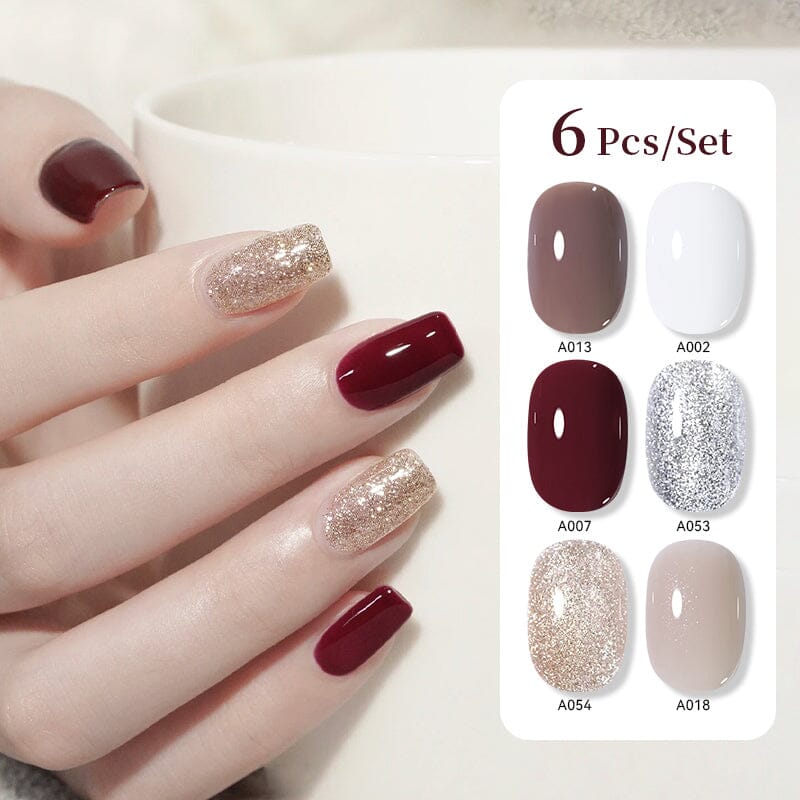 6pcs 15ml Nail Gel Set Gel Nail Polish UR SUGAR Set 04 