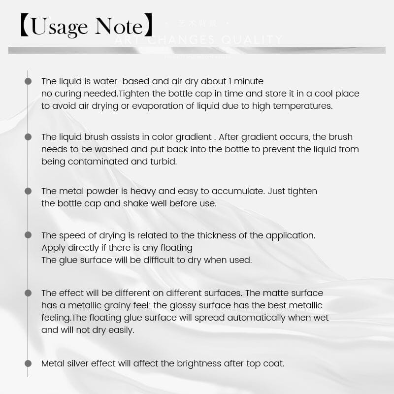 Metal Silver Watercolor Nail Polish 10ml Nail Polish BORN PRETTY 