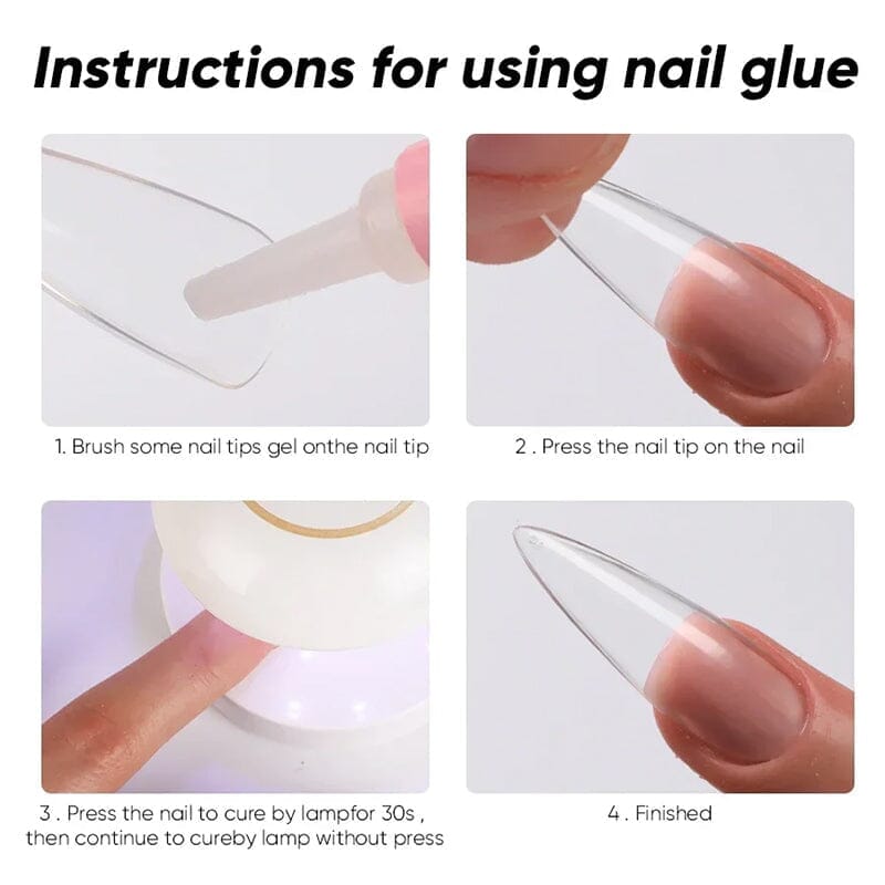 5pcs Nail Glue 2g Nail Tips No Brand 