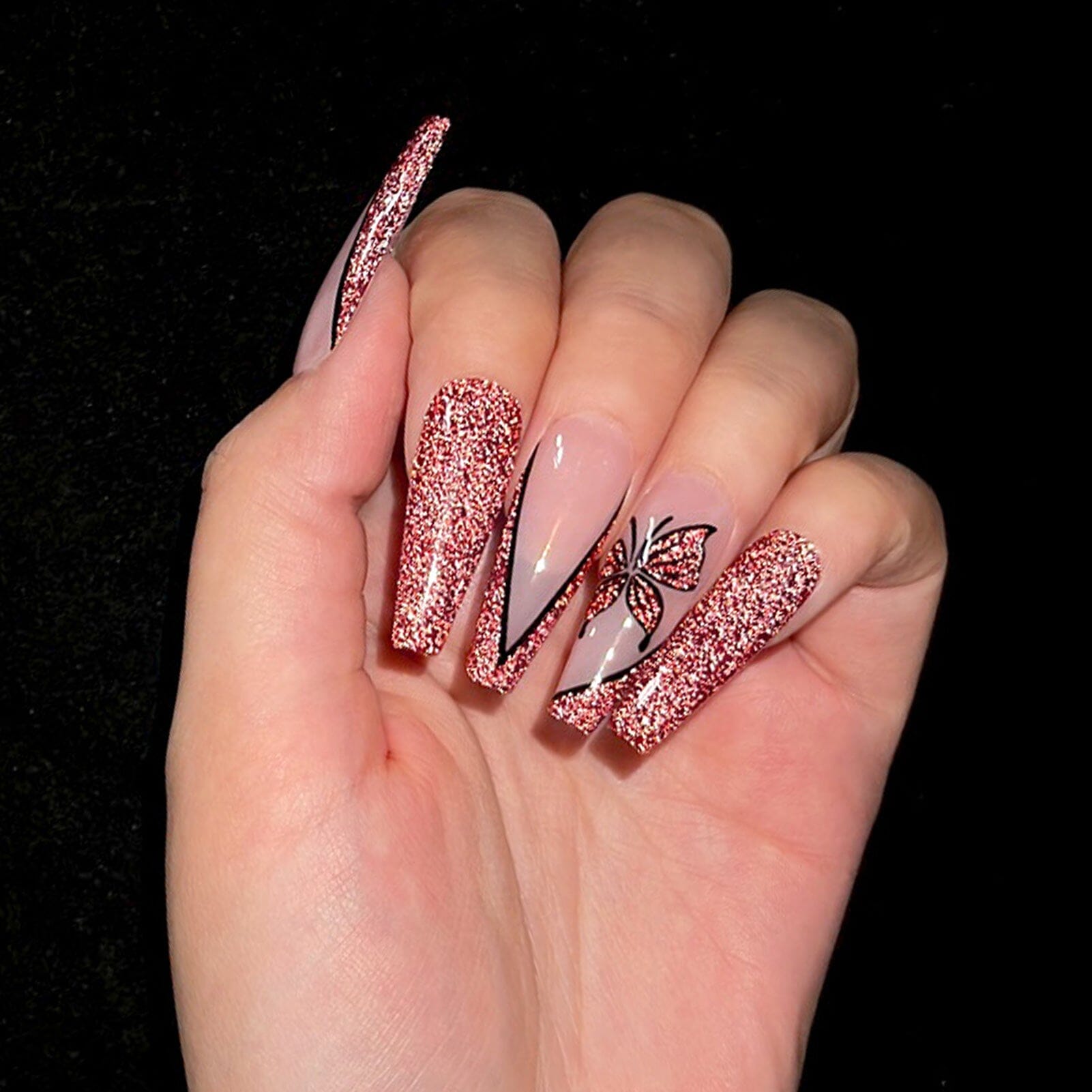 6 Colors Red Black Reflective Glitter Gel Polish Set 7ml Gel Nail Polish BORN PRETTY 