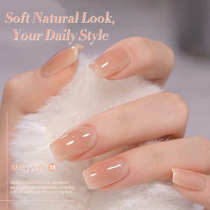 [$0.1 Flash Sale] Milky Jelly Gel Polish #18 Blush Pink 15ml Gel Nail Polish BORN PRETTY 