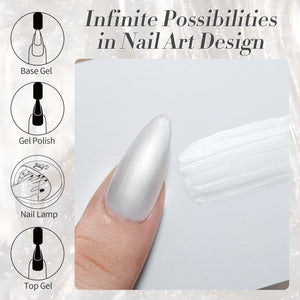 Shimmer Pearl Gel Polish Moonlit Pearl 15ml Gel Nail Polish BORN PRETTY 