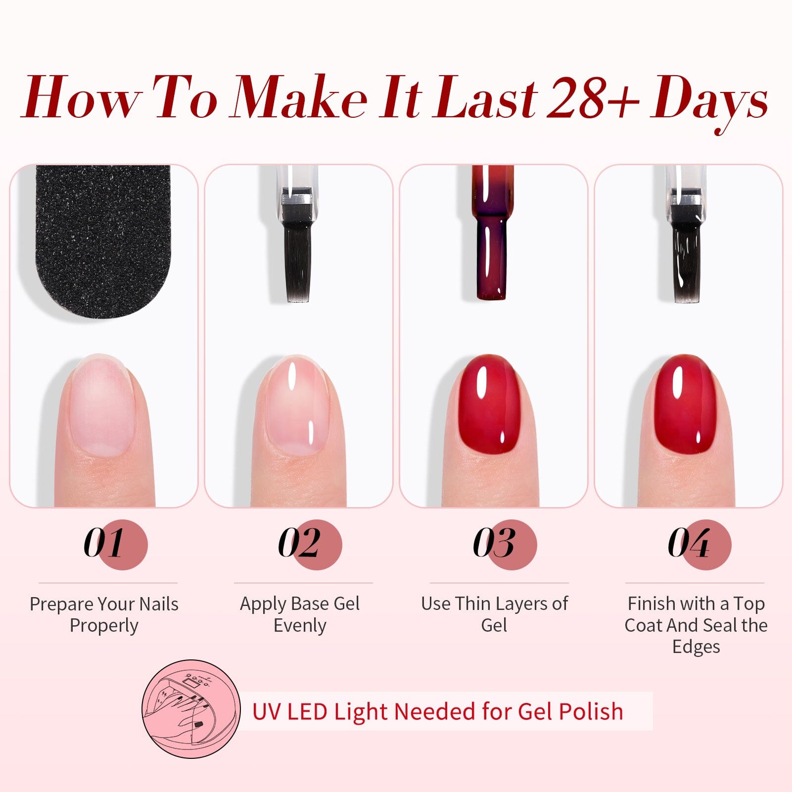 4 Colors Ruby Rose Jelly Gel Polish Set 7ml Gel Nail Polish BORN PRETTY 