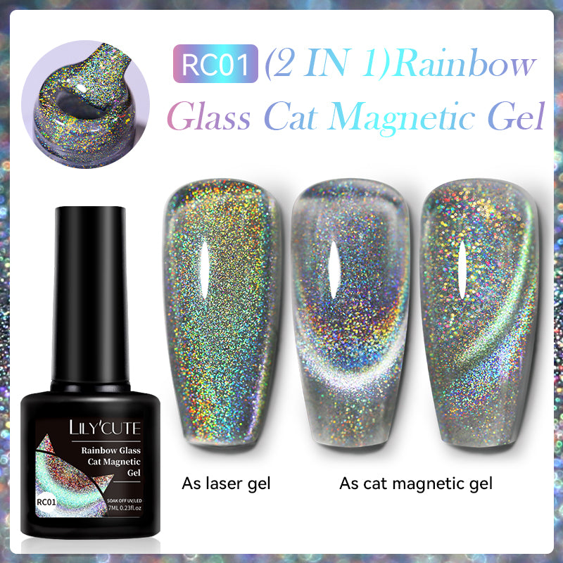 Rainbow Glass Cat Magnetic Gel RC01 7ml