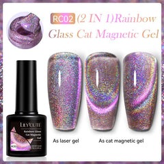 Rainbow Glass Cat Magnetic Gel RC02 7ml Gel Nail Polish LILYCUTE 