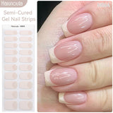 20 Tips Semi-Cured Gel Nail Strips N061-N078 Nail Sticker Harunouta N064 