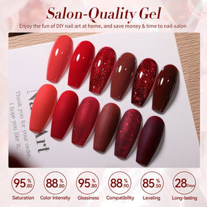 6 Colors Berry Wine Series Gel Polish Set 7ml Gel Nail Polish BORN PRETTY 