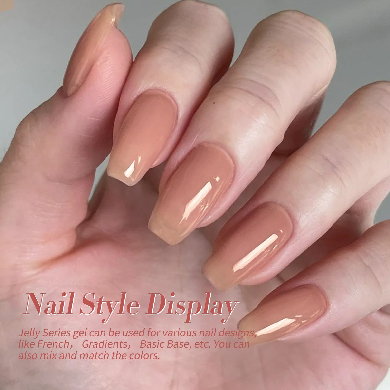 6 Colors Jelly Gel Polish Set Pink Veil 7ml Gel Nail Polish BORN PRETTY 