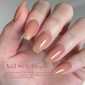 6 Colors Jelly Gel Polish Set Pink Veil 7ml Gel Nail Polish BORN PRETTY 