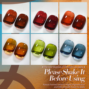 6 Colors Amber Glow Jelly Gel Polish Set 7ml Gel Nail Polish BORN PRETTY 