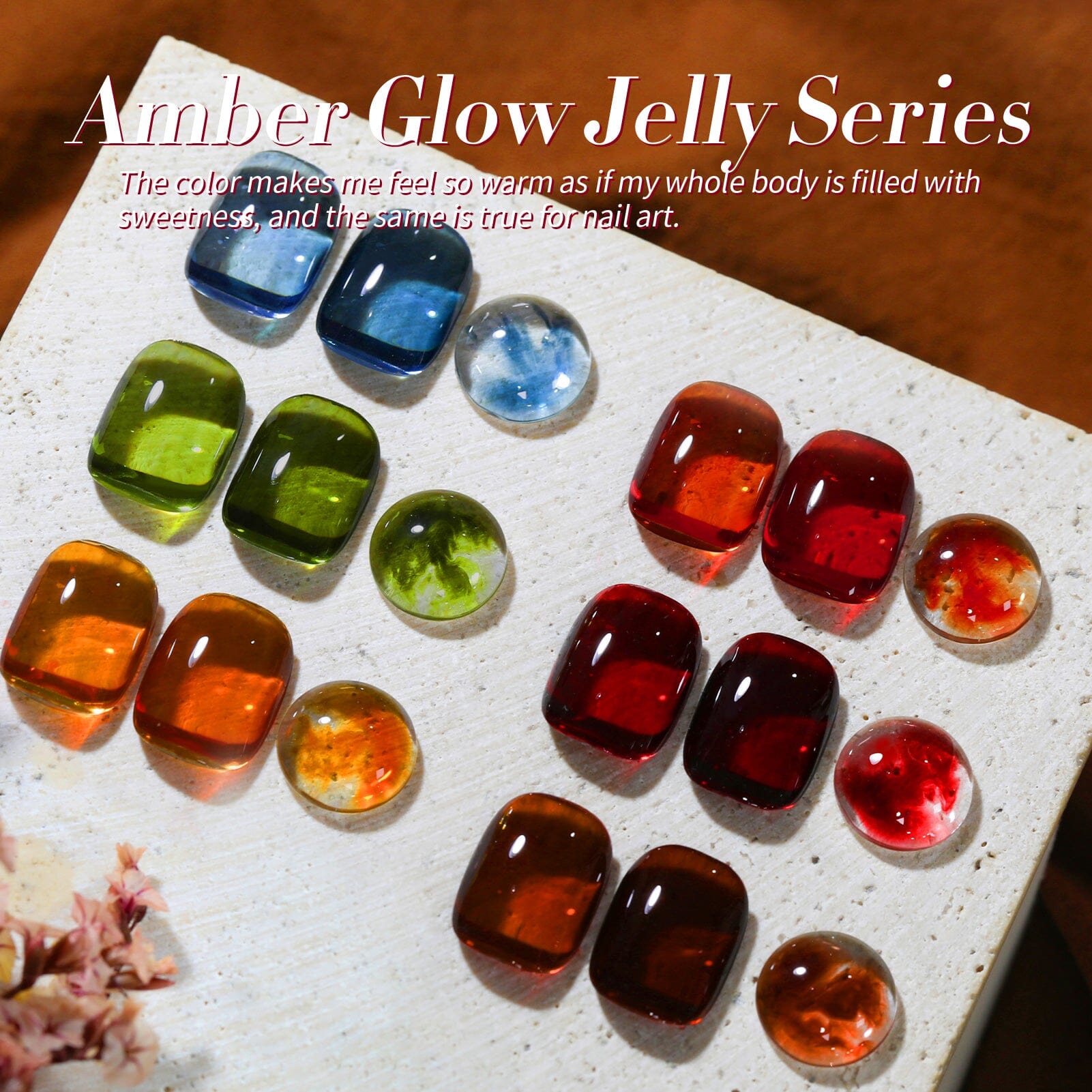 6 Colors Amber Glow Jelly Gel Polish Set 7ml Gel Nail Polish BORN PRETTY 